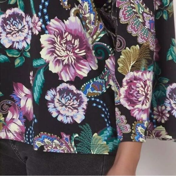 NEW Johnny Was The Janie Favorite V-neck Kimono Sleeve Tee Floral Size XL - Picture 4 of 11